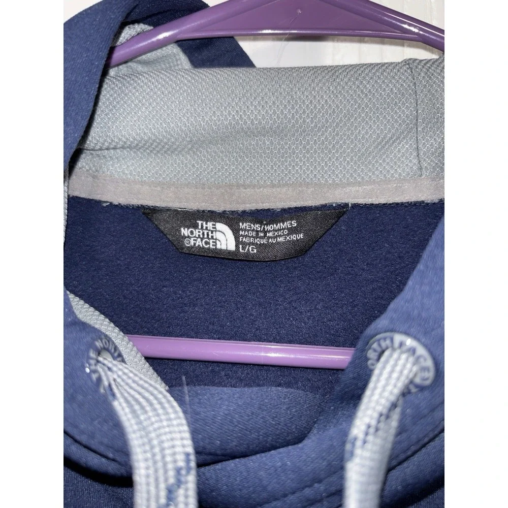 The North Face Men's Blue Fleece Pullover Hoodie Sweatshirt‎ Size L